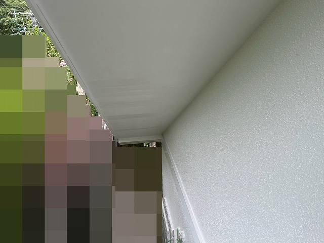 施工後の軒天仕上がり