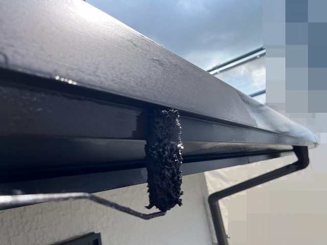 細部の雨樋塗装
