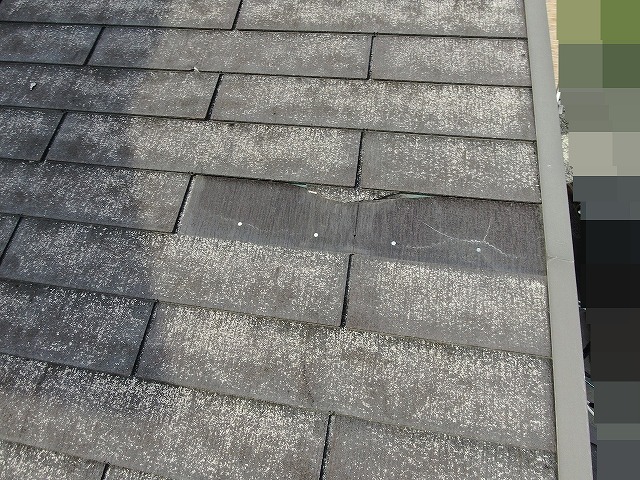 西八代郡市川三郷町でガルバリウム鋼板で部分補修を行ったスレート屋根