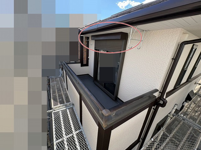 2階の施工後シャッターBOX