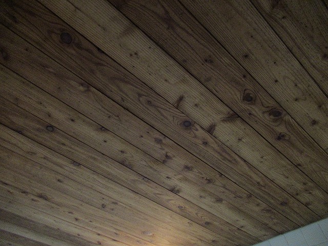 八ヶ岳高原海の口自然郷の別荘で湿気のこもる浴室天井