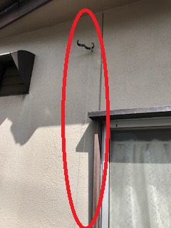 下げ振り　雨樋交換