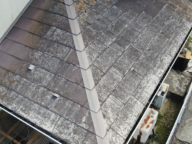 甲斐市　ドローン点検　下屋根