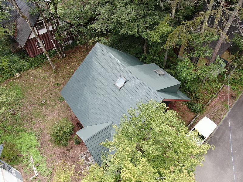 北杜市　屋根ガルバリウム鋼板　葺き替え