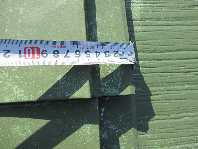 中央市　棟板金の様子