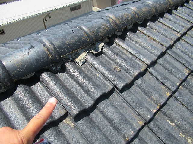 南アルプス市　棟漆喰