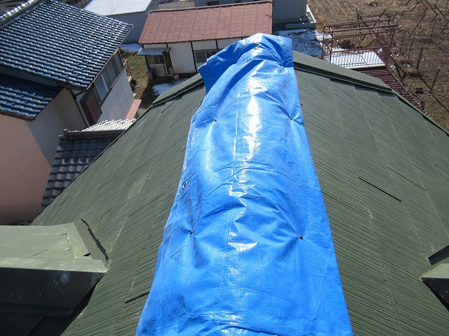 中央市　屋根応急処置