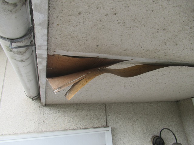 韮崎市　玄関軒天井雨漏れ