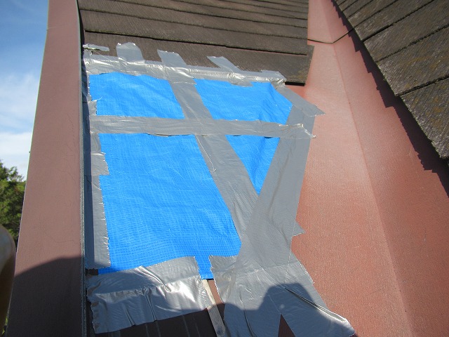 甲府市店舗兼用住宅　ビニールシート