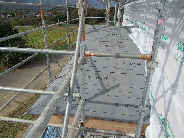 北杜市　下屋根防水シート