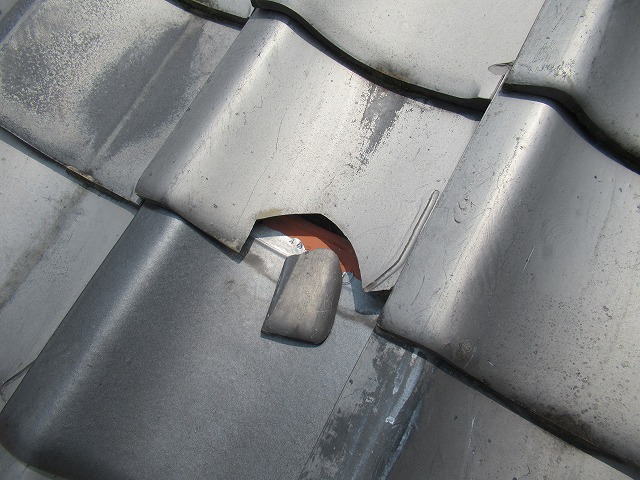 中央市　和瓦割れ