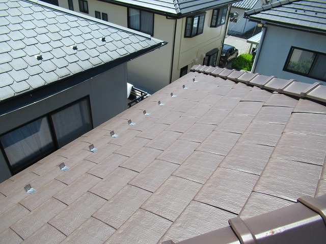 笛吹市屋根全体の様子