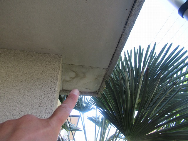 身延町　軒天染み