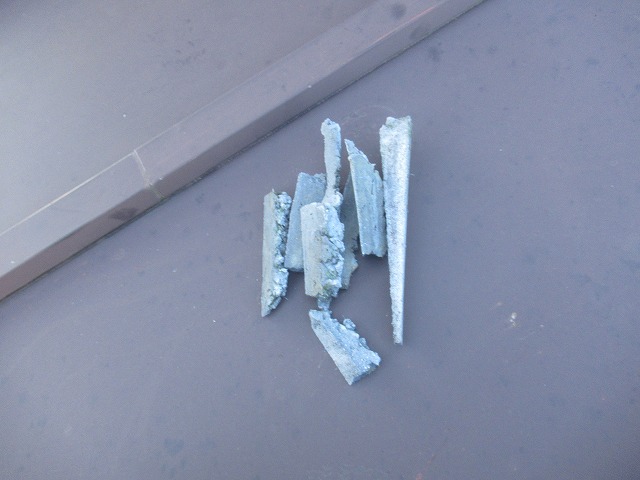 甲州市　瓦屋根　漆喰落下