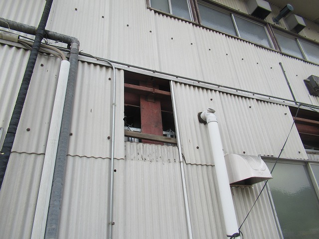 大月市外壁補修撤去後