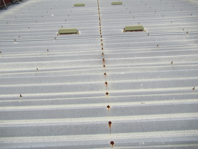 甲府市　折半屋根　ビス