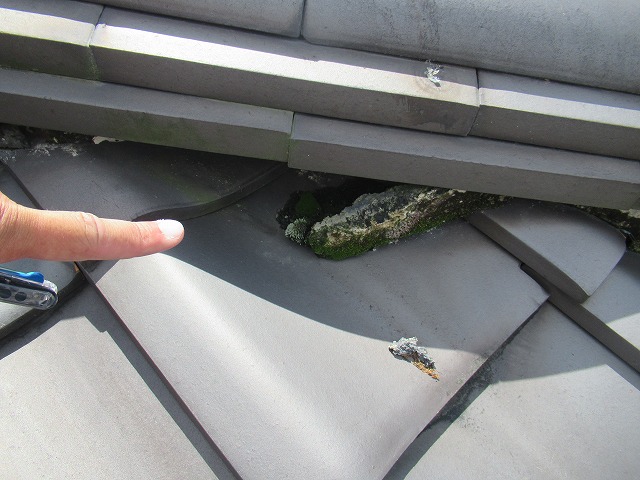 昭和町　漆喰破損