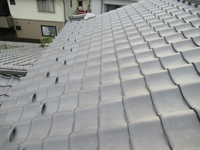 身延町　和瓦の様子