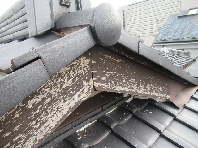 身延町　破風劣化