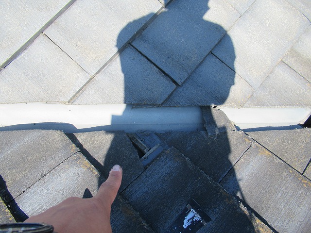 笛吹市　瓦割れ箇所