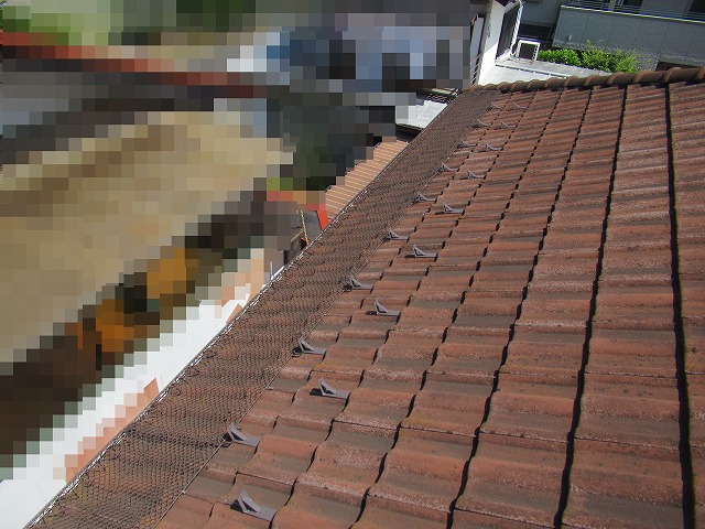 甲府市　瓦屋根　現場調査