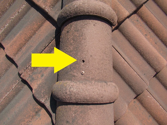 甲府市　瓦屋根　現場調査