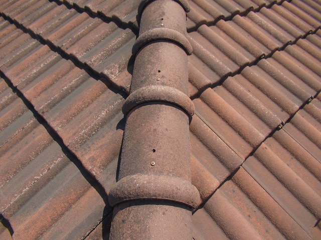 甲府市　瓦屋根　現場調査