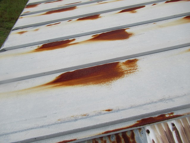 瓦棒　鉄部さび