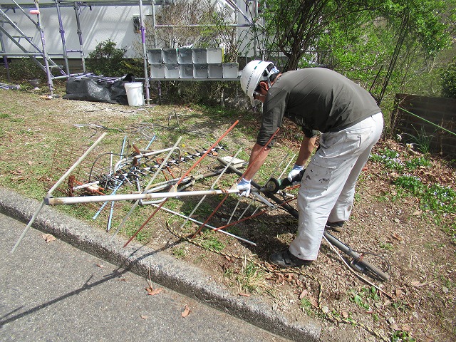 甲斐市アンテナ撤去解体