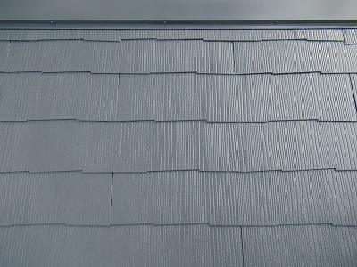 甲府市　屋根塗装　上塗り　