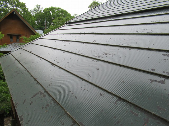 北杜市　屋根塗装　塗膜