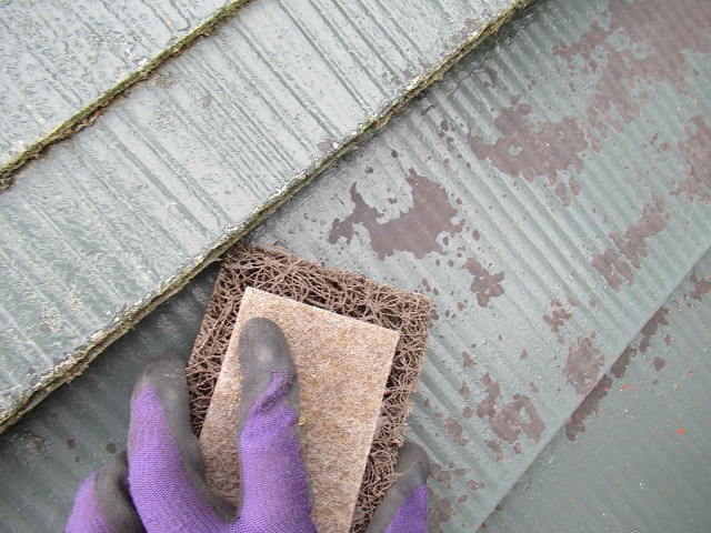 北杜市　ケレン作業　マジックロン