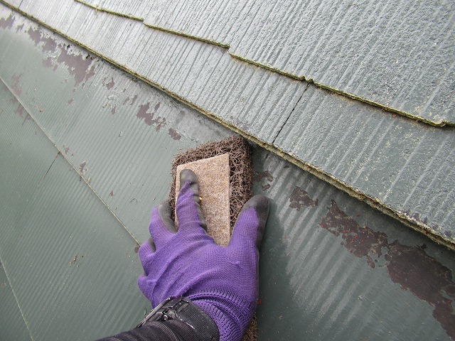 北杜市　ケレン作業