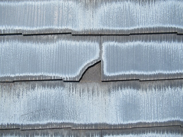 スレート破損の交換前