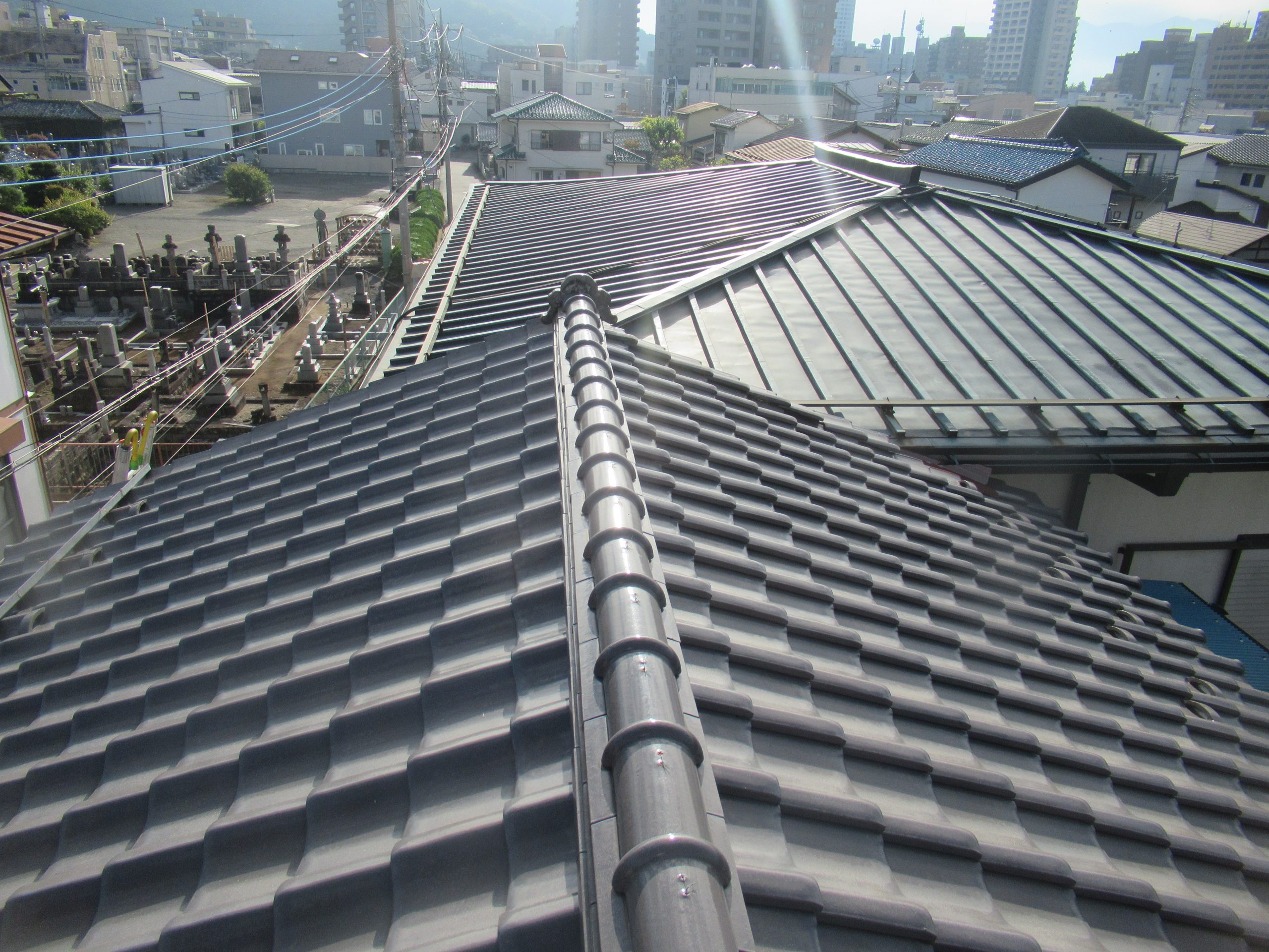 甲府市　瓦屋根