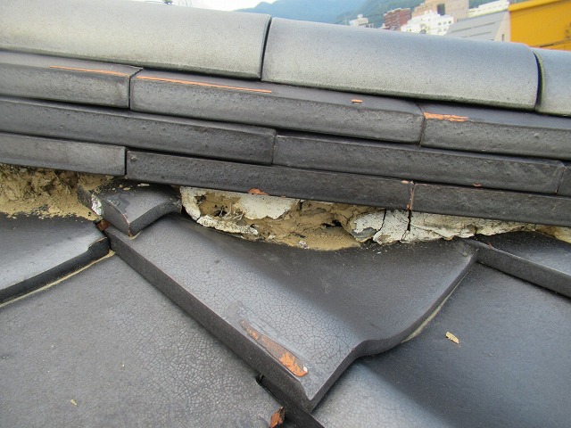 南アルプス市　漆喰破損