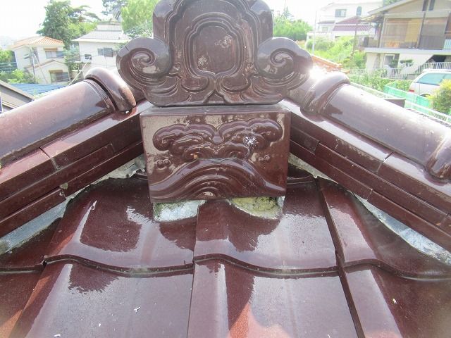 甲府市屋根漆喰破損