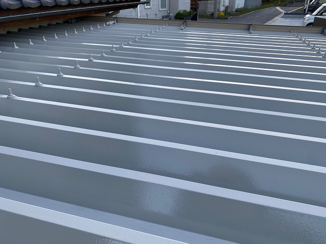 富士川町　折半屋根　塗装