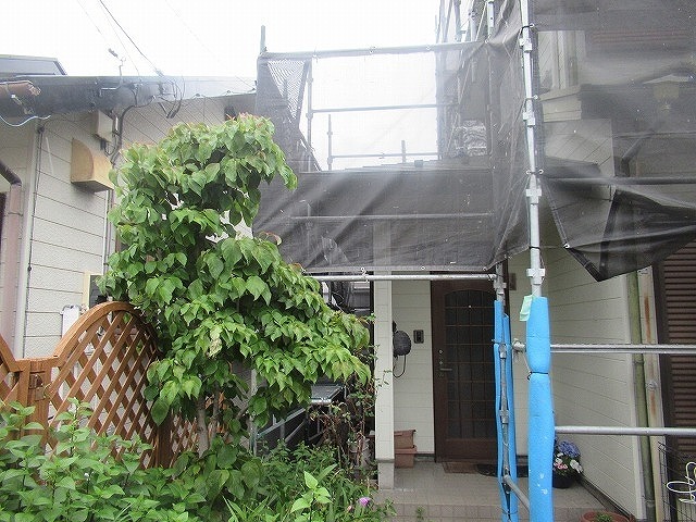 足場設置　側面