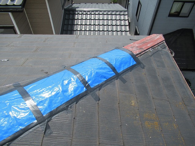 都留市　屋根雨漏れ