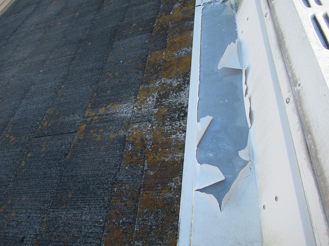 甲府市　棟板金劣化