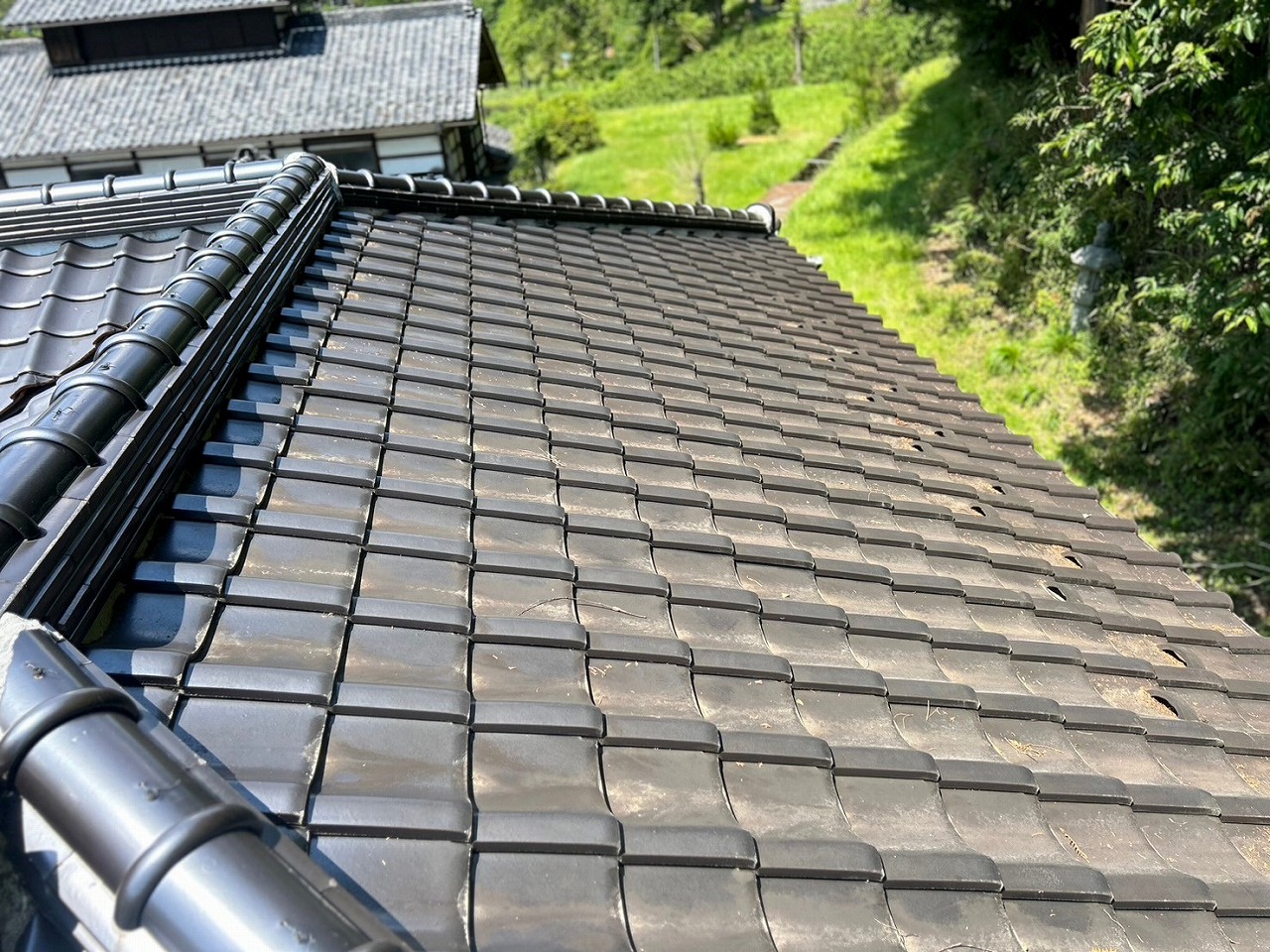 山梨市　屋根清掃後の様子