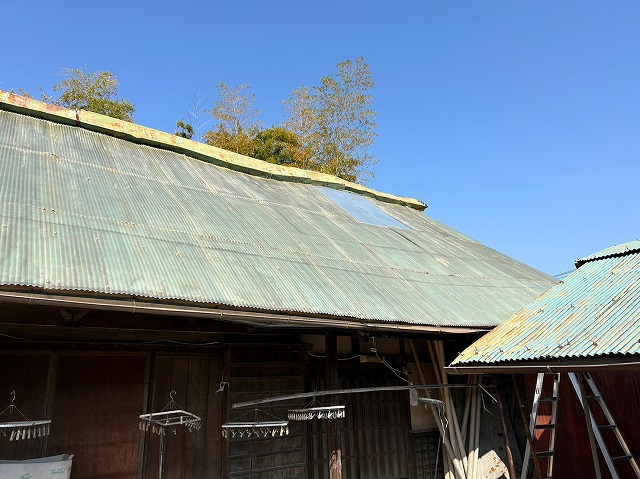 甲府市　屋根工事完成