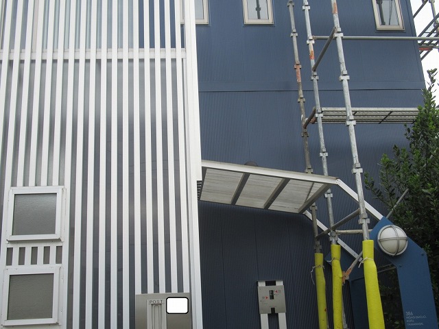 甲府市　屋根カバー工事　GMルーフ　太陽光パネル脱着