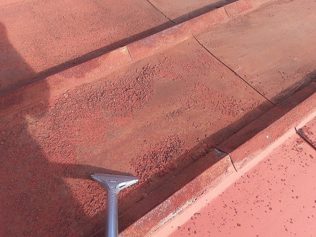 富士吉田市　ケレン作業中