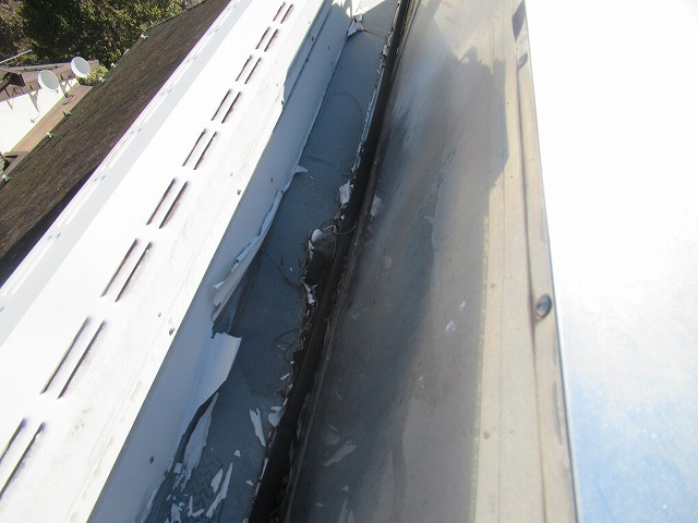 大月市モルタル塗膜剥がれ