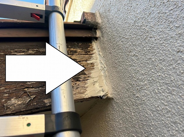 甲府市破風板隙間コーキング埋め