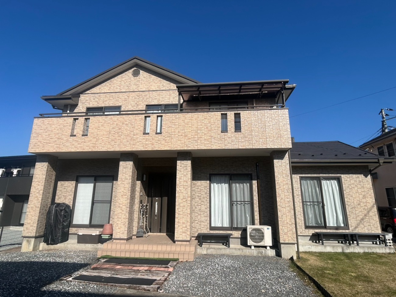 市川三郷町　お客様の声　施工前　外壁