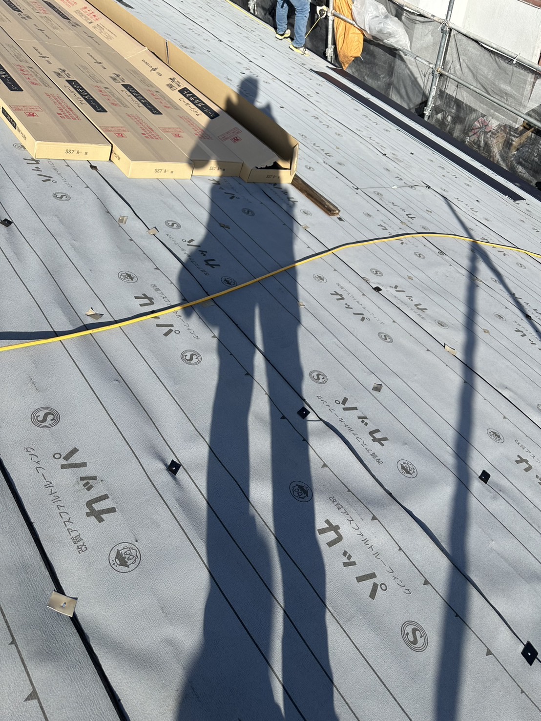 甲府市　施工事例　ルーフィング