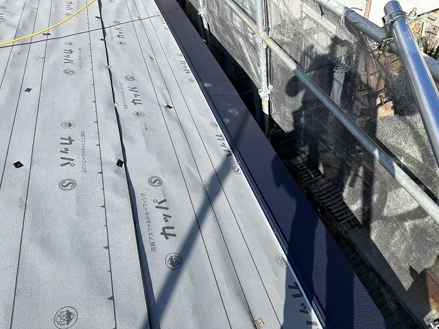 甲府市　施工事例　軒先板金